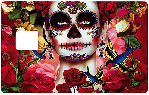 Catarina Calavera Aufkleber für Kreditkarten, US-Format, verschiedene Designs und dekorieren Sie Ihre Kreditkarte nach Belieben