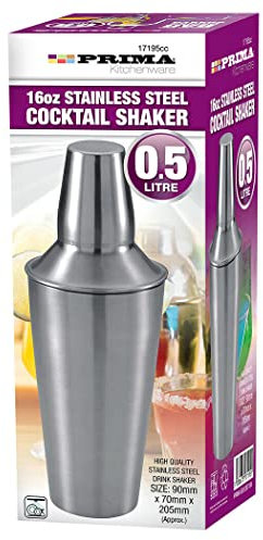 16Oz Stainless Steel Cocktail Shaker - 0.5L Mixer, Party Drinking, Bar Mixing Tin, Drinks Pouring, Serving Mug | Restaurant Bars, Cocktails Mojito Maker