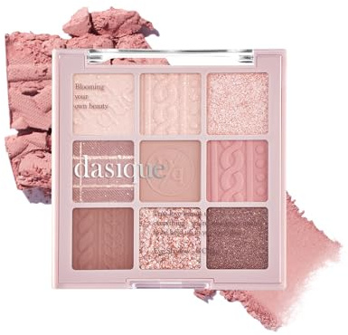 dasique Shadow Palette #16 Violet Knit l Vegan, Cruelty-Free l 9 Blendable Shades in Smooth Matte and Shimmer Finishes with Gorgeous Pearls