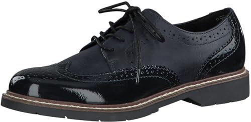 s.Oliver Damen Schnürschuhe Oxford Elegant, Blau (Navy Comb.), 38 EU