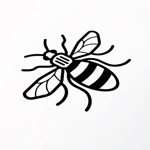 Manchester Bee Vinyl Decal Sticker Mancunian 180mm | Precision-cut waterproof vinyl decal for laptops, cars, vans, caravans, campervans, windows, walls & smooth surfaces