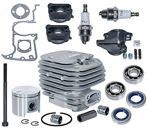Gubeter Kit de pistón de Cilindro 48Mm, para Husqvarna 61 268 272 para Piezas de Motosierra para Jonsered 625 630, 503 53 20 71