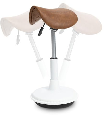 Wobblez Sattelhocker Ergonomischer Bürostuhl | Rückenschonender Wackelhocker Höhenverstellbar von 55-75 cm für einen Sitz-Steh-Schreibtisch | Gleichgewichtshocker | Ergonomischer Bürohocker