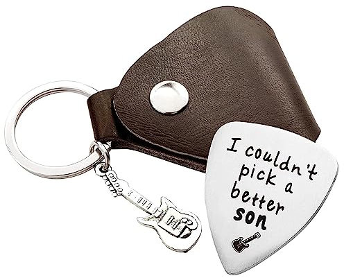 Storaffy Gitarrenplektren dünn,Basspicks mit den Worten „I Couldn't Pick a Better Dad“ gravieren - Gravur von Bassgitarren-Plektren als Halloween-/Weihnachts-/Thanksgiving-Geschenk