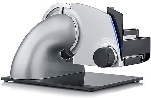 GRAEF. SKS700 Premium Food Slicer with LED Safety Control, Silver