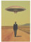 JUNOMI® Surrealismus Poster DIN A2 - Motiv 06 | Vintage Poster, Fantasie-Poster, Hippie, Planeten, 60er, 70er, 80er, Frauenporträt | Ohne Rahmen