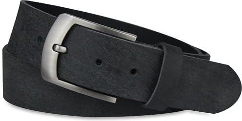 Frentree Ledergürtel aus echtem Büffelleder, MADE IN GERMANY, Gürtel für Damen und Herren, 3,8 cm breit, Braun