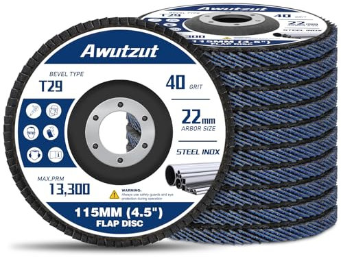 Dischi lamellari 115mm Grana 40 per Smerigliatrice il Ferro Legno Dischi Abrasivi 10 Pezzi