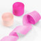 ZYOOO 6 Rollen KreppPapier Streamer, 25m hängende Kreppband Seidenpapier für Mädchen Geburtstag, Baby/Braut Dusche, Barbie Party Dekorationen (Pink)