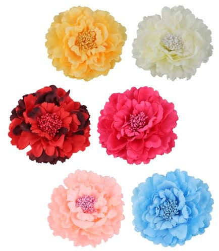 6 Pièces Fleur Pince à Cheveux, Cheveux Barrette Fleurs pour Dames et Filles, Broche Cheveux Mariage, Fleur Accessoires pour Fêtes, Dîners, Mariages, Vacances