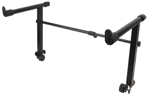 Double Tier Keyboard Stand Adapter, Adjustable Portable Universal Iron Extension Stand, Fits Most Keyboards, for Circular Tube Keyboard Stands
