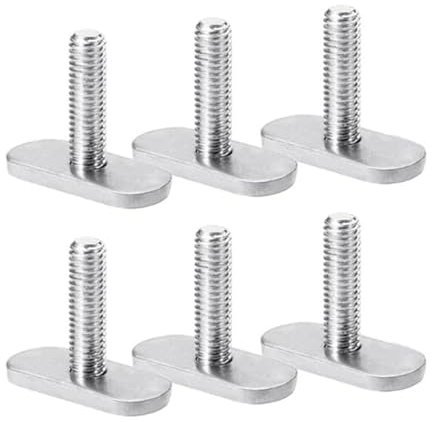 T-Schrauben für Kajak-Schienen, Kajak-Schienen-Schrauben | 6 Stück Edelstahl Kajakschrauben Ersatz | für Hardware-Teile für Schienenmontage, Montage