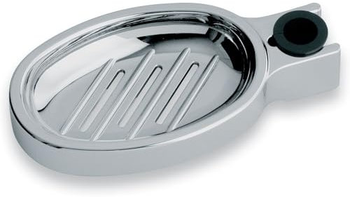 Schläfer Soap Dish for Adjustable Shower Rod, ABS, Chrome, Silver, Rectangular, 18 mm & 25 mm Rod Diameter