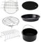 CRILSTYLEO 6piezas Freidora De Aire Utensilios De Cocina Moldes Para Pizza y Pasteles Material De Inoxidable Accesorios Resistentes y Aptos Para Lavavajillas