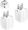 ZUOQIANG Reiseadapter USA, 2 Stück USA Adapter Steckdose Typ B, Adapter USA Deutschland Stecker, Reisestecker USA Stecker Adapter, Steckdosenadapter USA für EU zu Amerika Kanada Mexiko Thailand