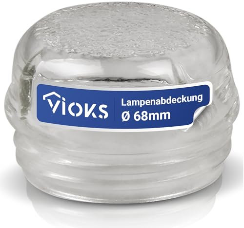 VIOKS Lámpara de cristal de repuesto para Bosch Siеmens 00647309 647309 647309 68 mm de diámetro, cubierta de cristal para horno