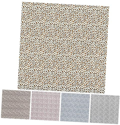 Hohopeti Baumwollstoff Set Leopard Muster Kreativer DIY Stoff Für Patchwork Nähen Und Basteln Ideal Zur Dekoration Und Für Handwerksprojekte