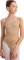 Tegmk Nahtloser Turnanzug für Damen und Mädchen, hautfarben, Tanzanzug für Ballett, Unterwäsche, Turnanzug mit transparenten Trägern, Erwachsene, hautfarben, Adult Medium