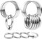 DOEARKO Ohr Flesh Tunnel 1 Paare Ohr Tunnel Plug mit 10 Ringen Edelstahl Double Flared Ohr Plug Ohrpiercing Gestreckte Schmuck für Frauen und Männer 8mm Silber