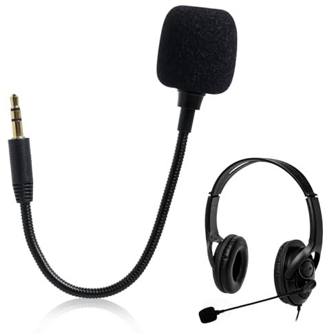 Ersatz-Mikrofon für Headset, externes Mikrofon, 3,5 mm, abnehmbares Mikrofon, Spielmikrofon, kompatibel mit Turtle Gaming-Headset auf PS4, PS5, Xbox One, PC, für jedes kabellose Headset, 1 Stück