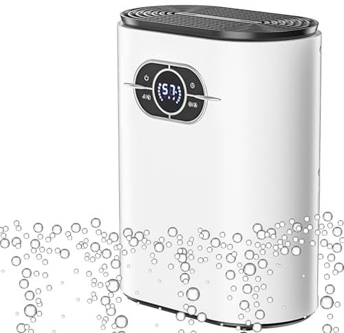 Dehumidifier 1200ml Mini Air Dehumidifier For Damp,42w Dehumidifiers For Home 600ml/day，for Damp, Mould, Moisture, Portable And Ultra Quiet For Home, Bathroom, Bedroom, Kitchen, Wardrobe, Basement