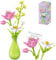 QARULUS Flower Bouquet Building Set,229 Pcs Artificial Flower Kit with Vase,Plant Bonsai Tree Building Blocks,Valentine's Birthday Botanical Collection Gift for Women Girls Adults Friends Kids Ages 6+