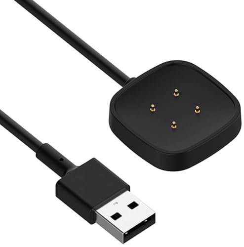 Charger for Fitbit Sense/Sense 2/Versa 3/Versa 4, Replacement Charging Cable Cord for Fitbit Sense/Sense 2/Versa 3/Versa 4 Smart Watch [1m/3.3