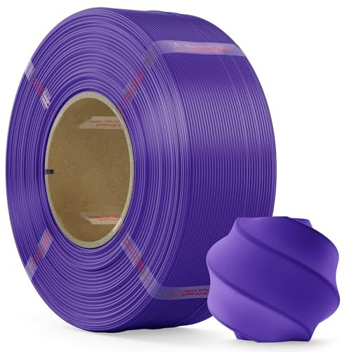 MarsWork PLA Filament 1.75mm, 1kg Refill-Filament Kompatibel mit Bambu Lab Wiederverwendbare Spulen, Bessere Leistung als PLA Plus, 3D Drucker Filament Maßgenauigkeit +/- 0.02mm, Violett