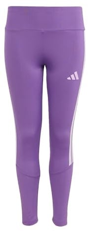 adidas Girl's TRAIN ESSENTIALS 3-STRIPES LEGGINGS, active purple/ice lavender, 9-10 Years