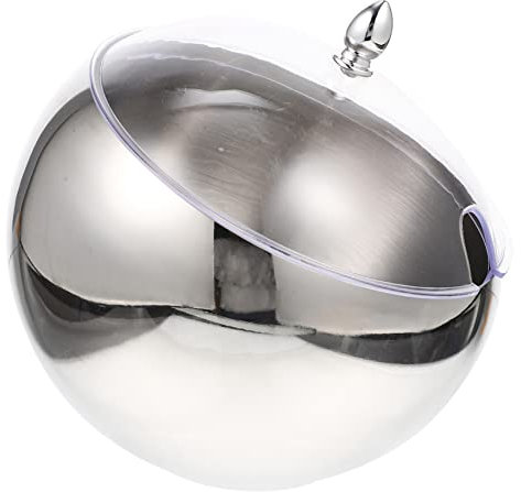 Zerodeko Ciotola Acciaio Inox Spessa Con Bocca Obliqua e Coperchio Grande Contenitore Per Insalata Frutta e Condimenti Per Ristorante Buffet e Uso Domestico