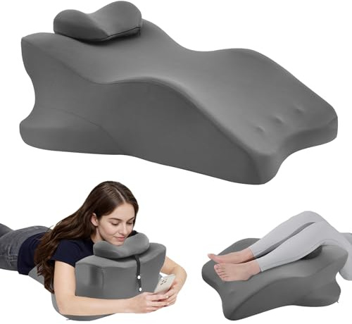 Nastopee 4 In 1 Kissen Für Venenkissen Beinhochlagerungskissen,Memory-Schaum,Ergonomisches Komfort-Kissen,Verbesserung Der Durchblutung,Beinkissen Für Beine,Füße,Rücken,Sofa,Bett (Grau)
