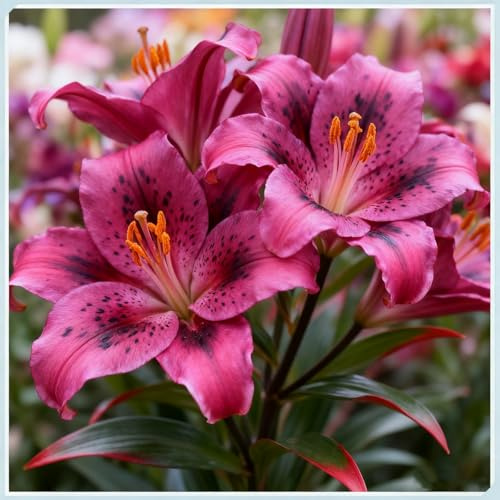 Rizomas de lirio de otoño, lirios perennes resistentes, cultivo de lirios raros, adecuado para plantar en primavera y otoño.-6 Rizomas-I