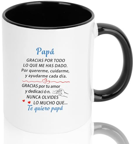 Yeeaulpa Taza Dia Del Padre Regalo Padre Originales Regalos Papa Regalo para Padres Cumpleaños Regalos Dia Del Padre Primerizo Personalizado Halloween Navidad Reyes San Valentin