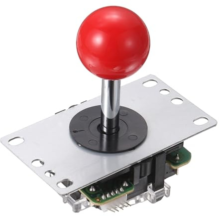 PATIKIL Arcade Joystick, 8 Ways 5A 12/14V, Red | Classic Competition Style Long Handle Joystick for Arcade Game Machine Cabinet DIY Parts