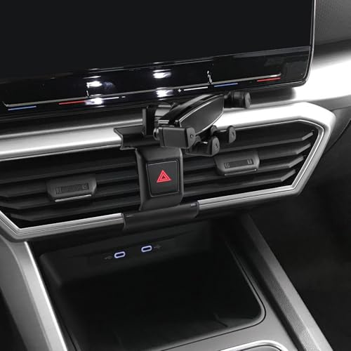 FDAIUN Handyhalterung Auto Lüftung Für Dacia Sandero 3 Sandero Stepway III 2021-2025 Automatische Klemmung, 360 Grad drehbar, Einhandbedienung,KFZ Handy Halterung Zubehör (A)