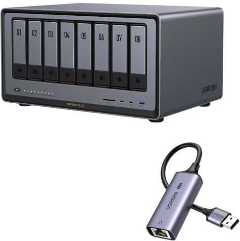 UGREEN NASync DXP8800 Plus 8-Bay NAS Server mit USB 2.5G LAN Adapter(Diskless)