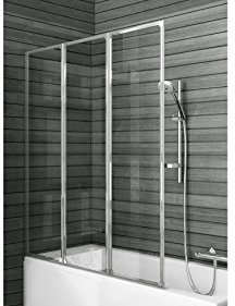 AQUAFORM Faltbarer Badewannenaufsatz (3-tlg.) Alu