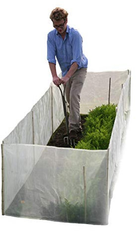 Haxnicks 2x Micromesh Pest And Wind Barriers | Ultra Fine Protective Garden Mesh Screen | Plant Protection from Carrot Fly | Effective Wind Break | Pack Of 2 400 x 70 x 70 cm | Eco160101