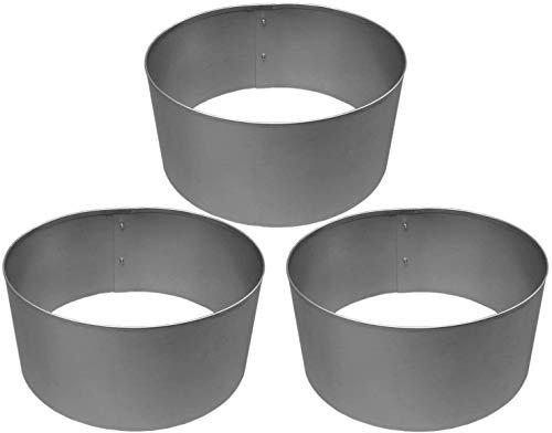 Rasenkanten Baumring Kreis aus Metall durchm. 37 cm x 17,5 cm - 3er Set