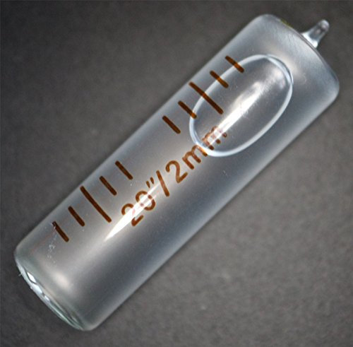 Replacement Level Glass Vial, Spirit Bubble Level, with Nib, Accurate, 35mm x 11mm - Transparent Clear