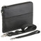 STILGUT Business Mappe, Schultertasche und Organizer aus echtem Leder für Tablets (8.0), Schwarz Nappa