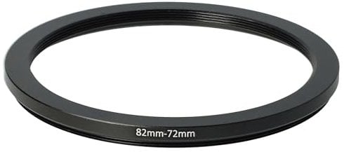 vhbw Step-Down-Ring Adapter von 82 mm auf 72 mm für Kamera Objektiv - Filteradapter, Metall, Schwarz