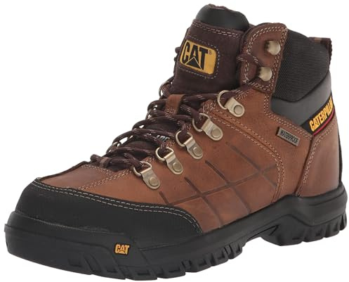 Cat Footwear mens Threshold Waterproof Steel Toe Work Boot, Real Brown, 10.5 Wide US