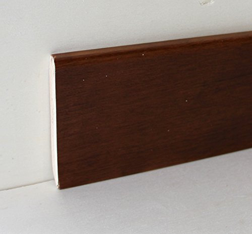 Hobby Legno - Battiscopa Rivestito In Legno Di Tanganica Tinto Noce Medio mm. 100X13X2400 (Prezzo Per ml. 4, 80)
