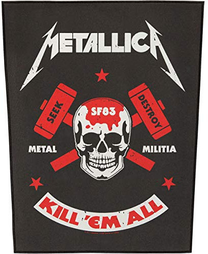 Metallica Militia Metallaufnäher, schwarz, 29 x 36 cm