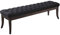 CLP Sitzbank Ramses mit hochwertiger Polsterung und Stoffbezug I Bank mit antik-dunklen Holzbeinen I Holzbank mit Einer Sitzhöhe von: 46 cm, Farbe:schwarz, Größe:150 cm