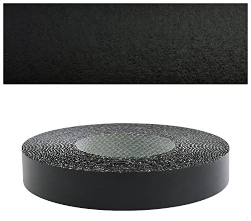 Mprofi MT® - Chant Melamine | 22mm X 50m | Bande de Chant Noir | Epaisseur 0,50mm | Facile à Appliquer | Pour Étagères, Meubles & Panneaux | Chant Thermocollant Durable