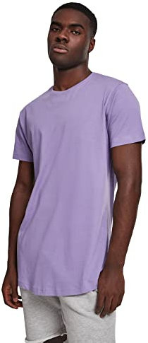 Urban Classics Shaped Long Tee, Camiseta Hombre, Morado (Lavender), XS