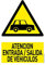 akrocard - Cartel Resistente PVC - ENTRADA/SALIDA VEHICULOS - Señaletica de advertencia - señal disuasorio Ideal para Colgar y Advertir