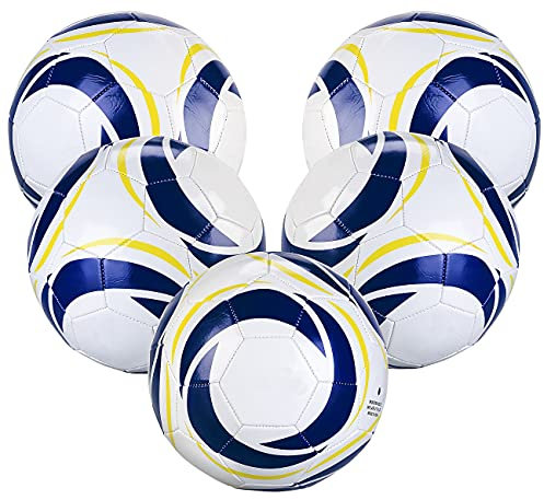Speeron Kinderball: 5er-Set Hobby-Fußbälle aus Kunstleder, 20 cm Ø, Größe 4, 260 g (Trainingsbälle, Ball, Volleyball)